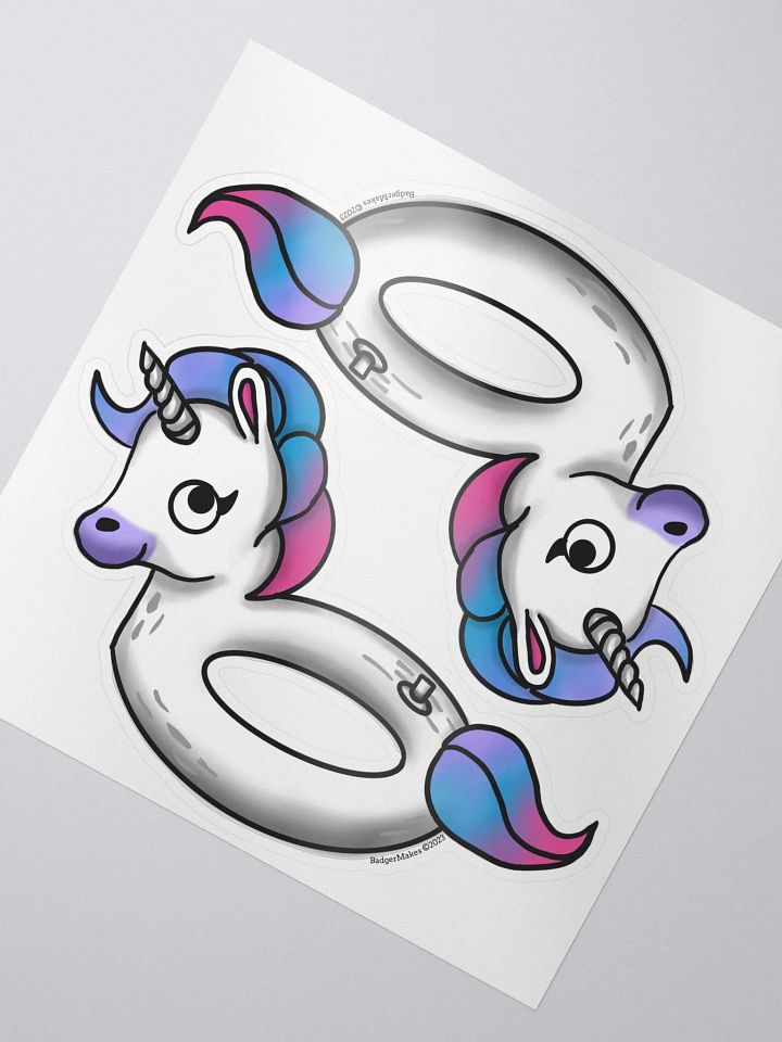 Unicorn Floatie - 2 Sticker product image (2)