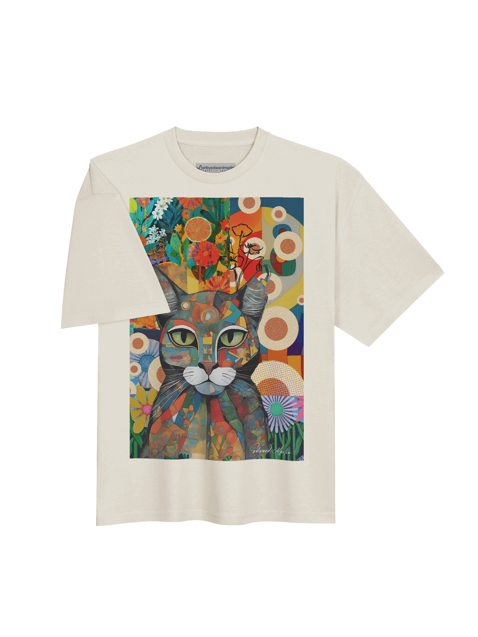 'Gato de Jardin ' by Edward Martin-Guaranteed Comfort: AS Colour Oversized Tee product image (5)