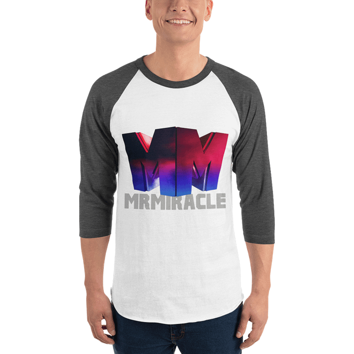 Mr.Miracle Grey Logo Baseball Tee product image (1)