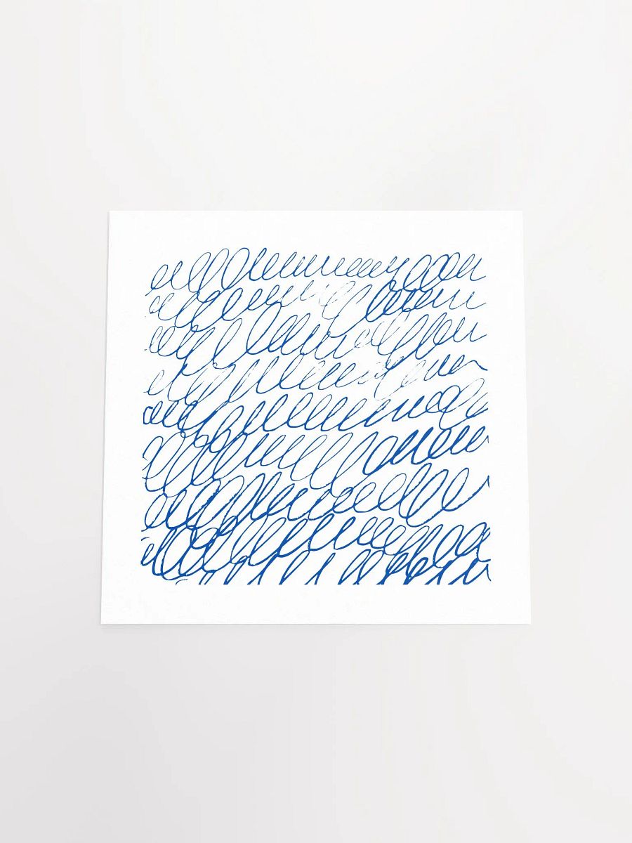Blue Scribble Abstract Line Drawing Print product image (20)