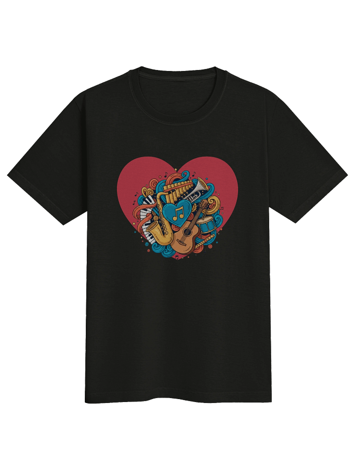 Doodle Art Music Heart - Intricate Musical Instruments Design for Bohemian & Artistic Souls product image (1)