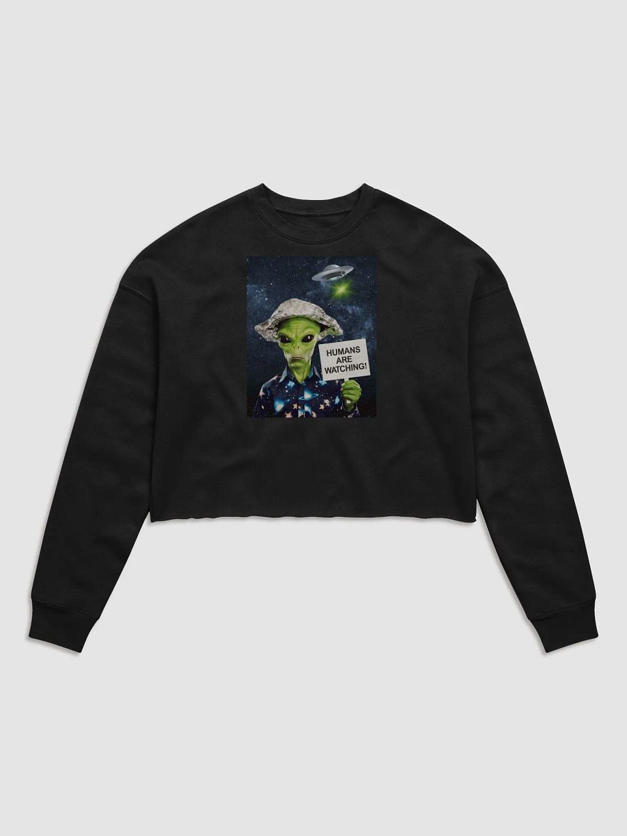Extraterrestrial Warning Crop Sweatshirt Bella+Canvas (Women's) product image (3)