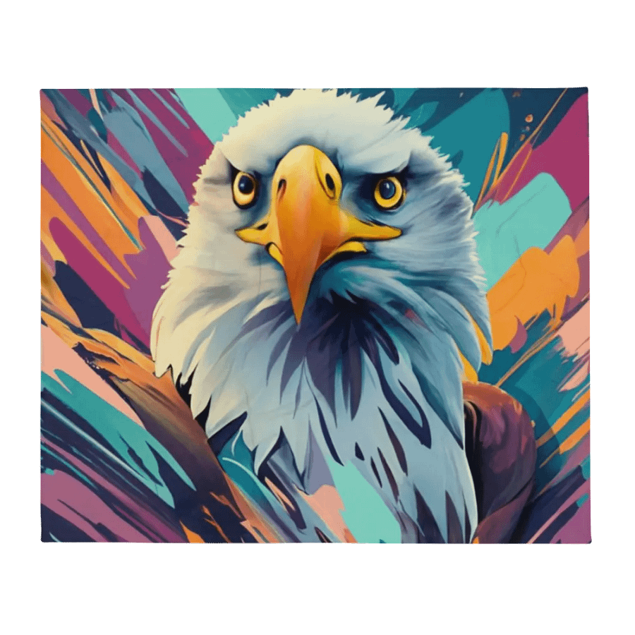 Watercolor 3D Eagle Throw Blanket product image (4)