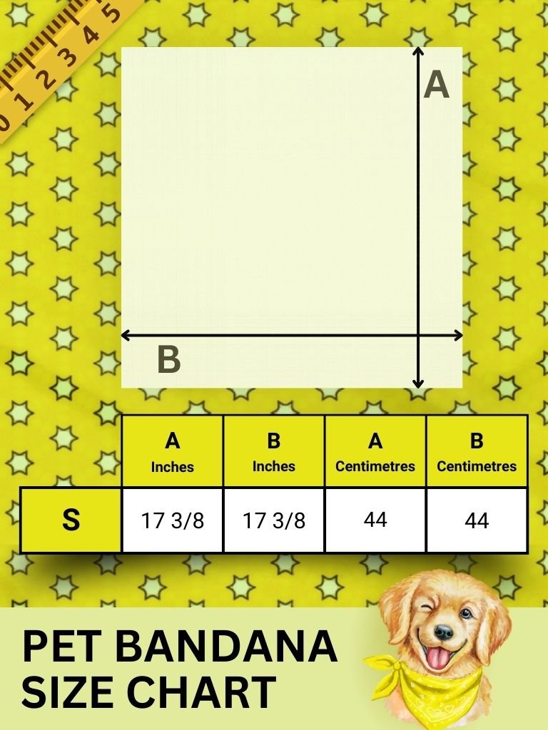 Pet's yellow star print bandana product image (6)