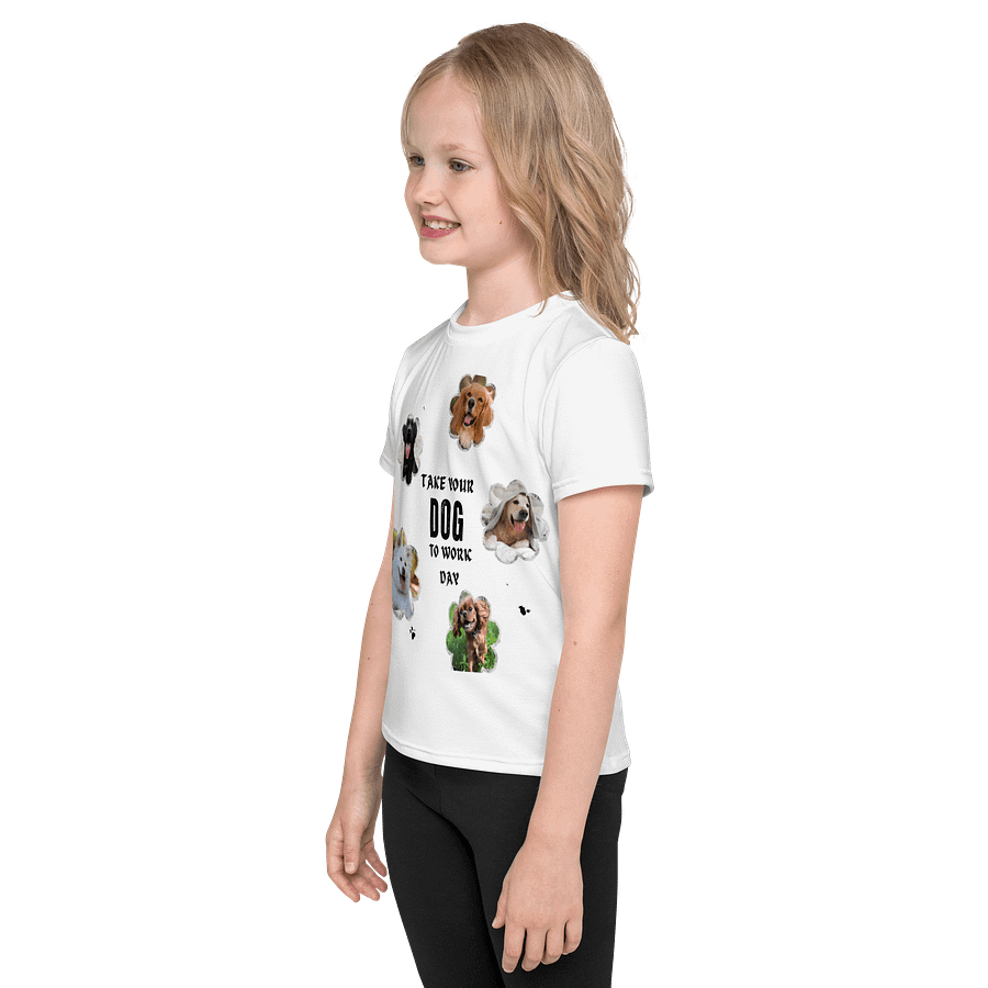 Kids Crew Neck T-Shirt Dogs Collage All-Over Print product image (3)