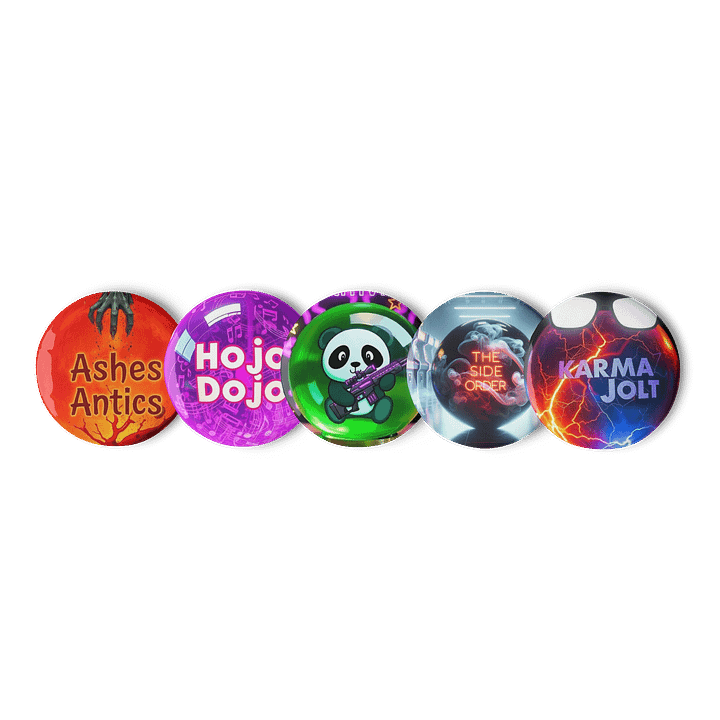 Glowing Marble Team Pin Buttons Set product image (1)