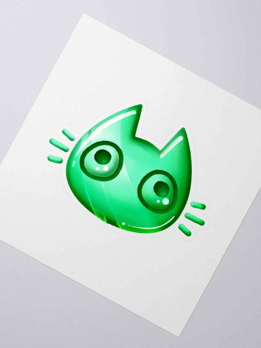 Green Cat Face Sticker product image (3)