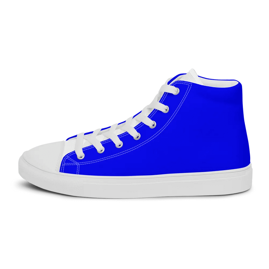 Men's all blue high top canvas Flandan art sneakers product image (5)
