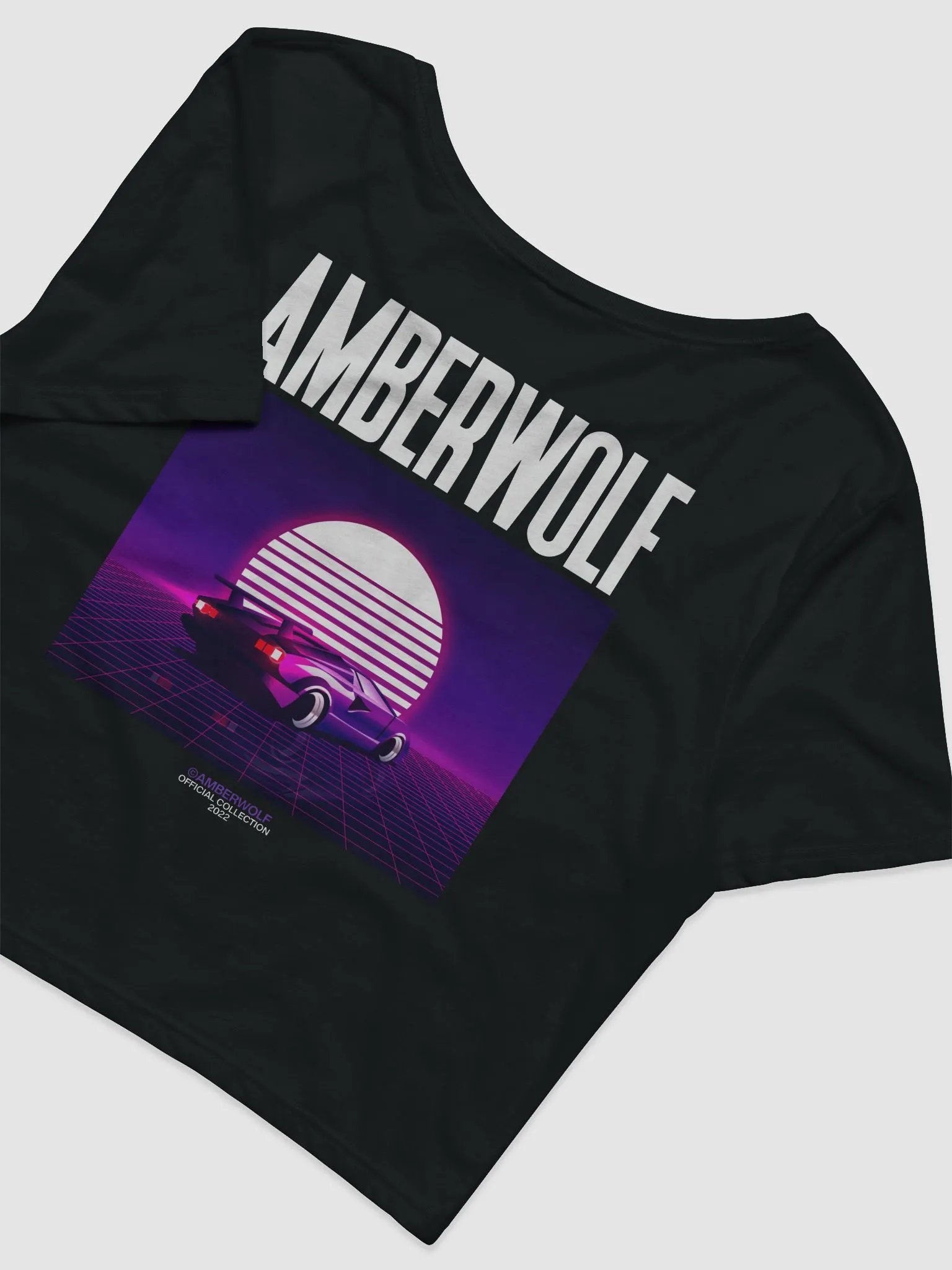amberwolf synthwave womens crop top product image (7)
