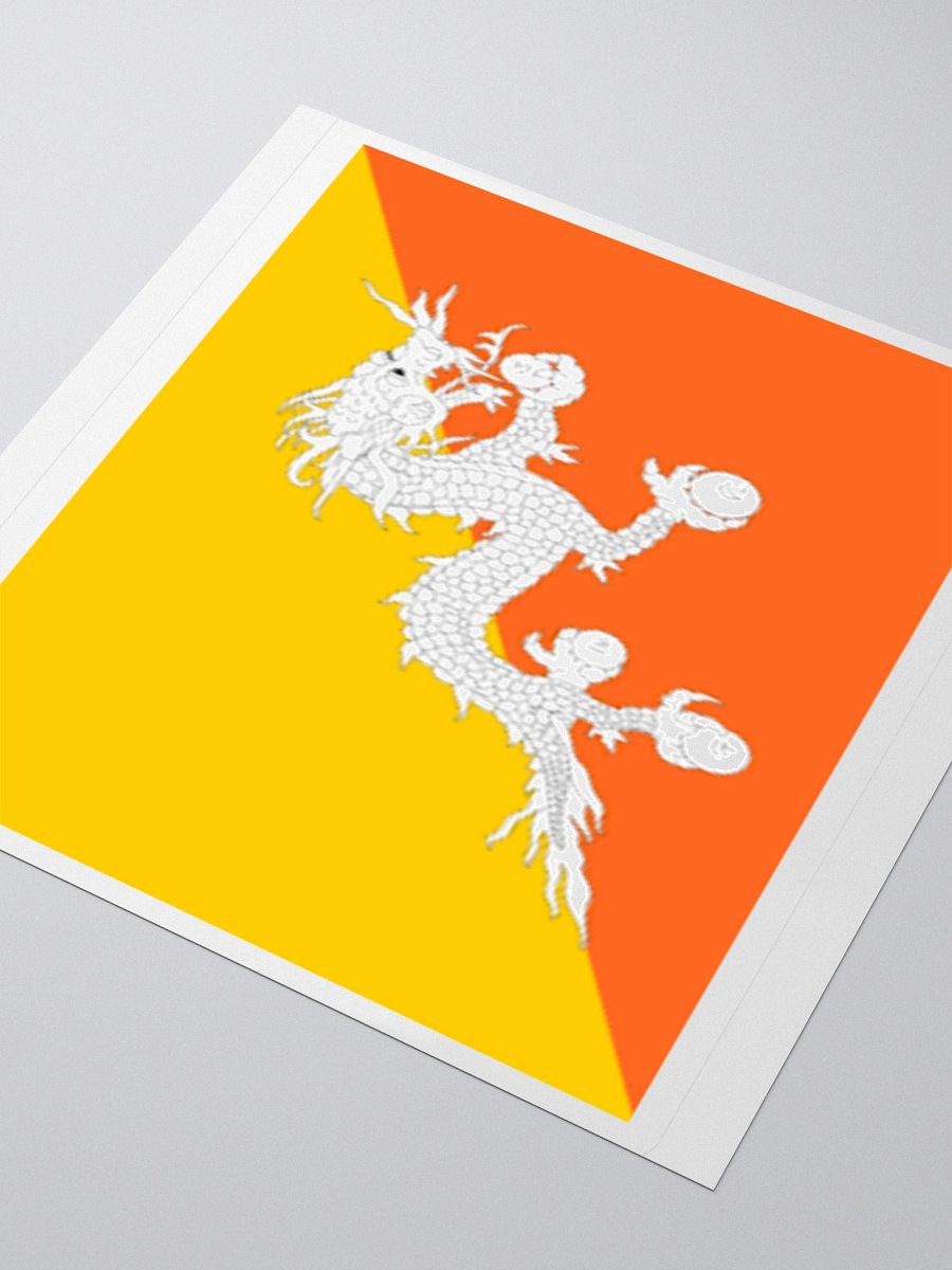 Exclusive Bhutan Flag Kiss-Cut Stickers - High-Quality Vinyl, Multiple Sizes product image (8)