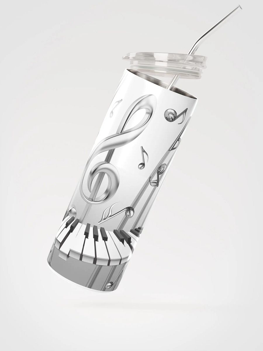3D Metallic Music Notes with Keyboard product image (3)