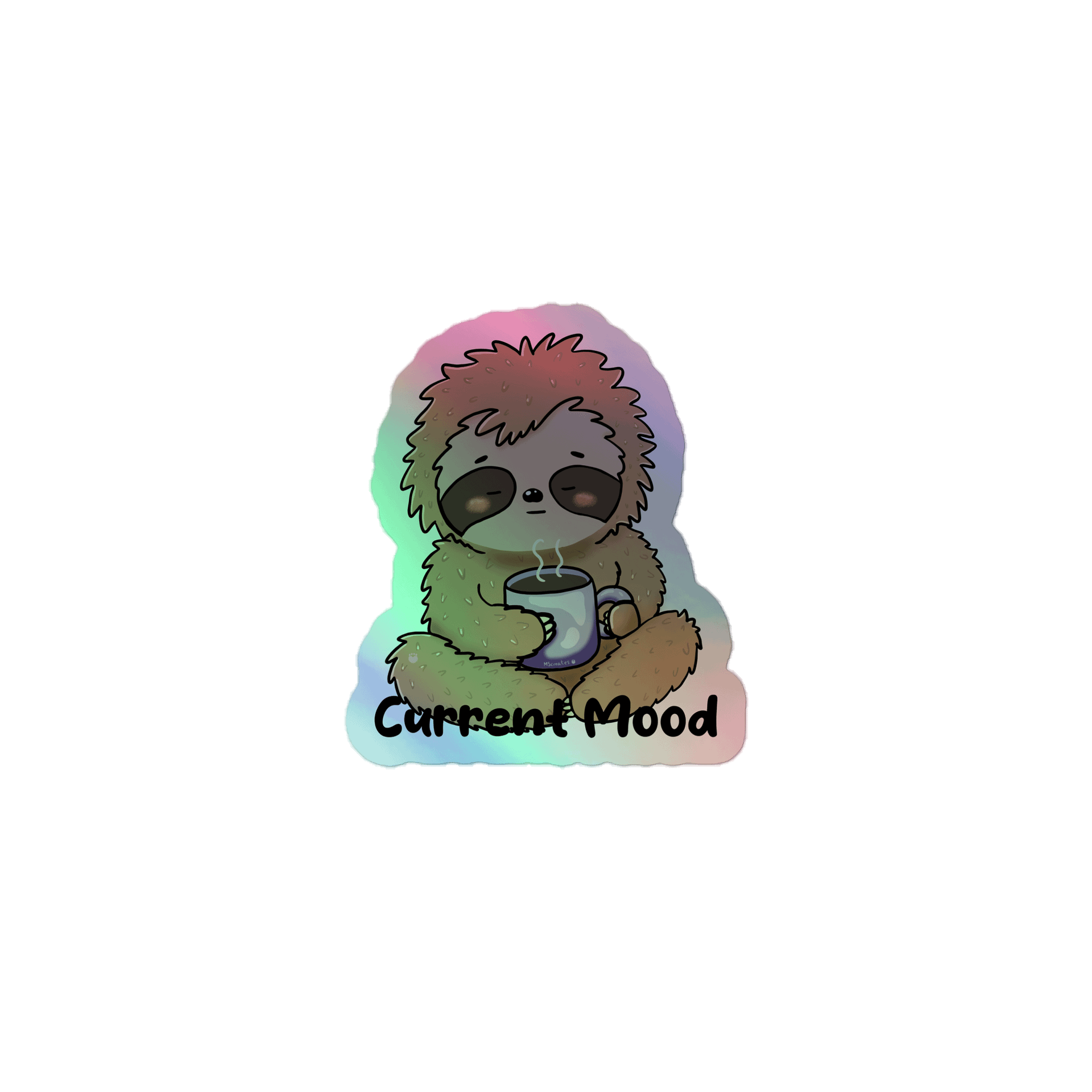 Current Mood Sloth Holographic Sticker product image (1)