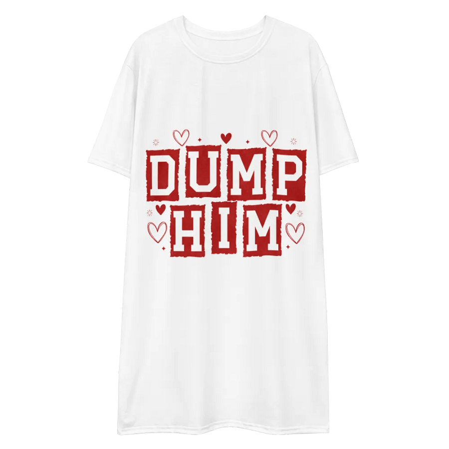 Distressed 'DUMP HIM' All-Over Dress product image (3)