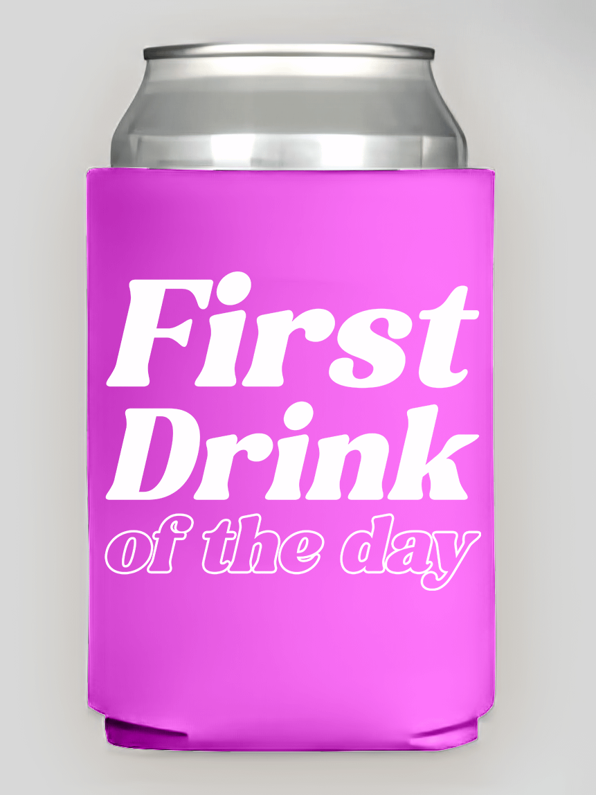 First Drink - Premium Neoprene Can Koozie product image (8)