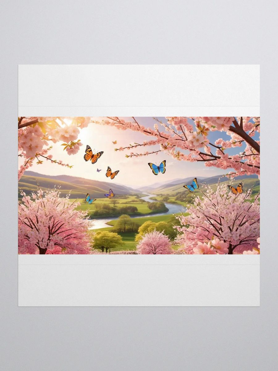 Butterfly Cherry Blossom Kiss Cut Stickers product image (1)
