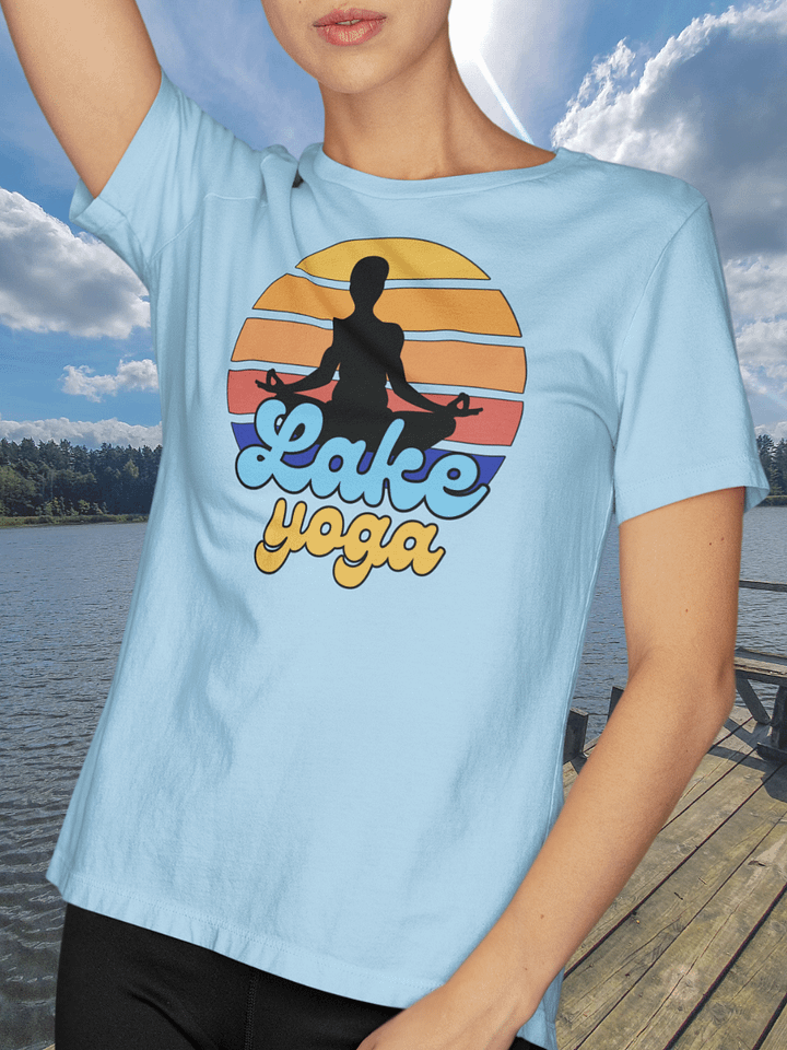 Lake Yoga Retro Sunset T-Shirt product image (2)