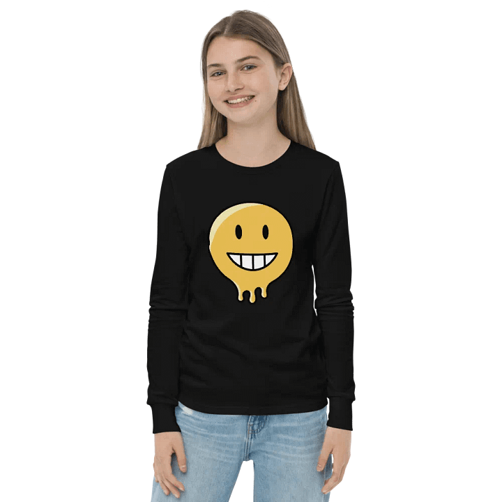 Melting Smiley Youth Long Sleeve Tee product image (8)