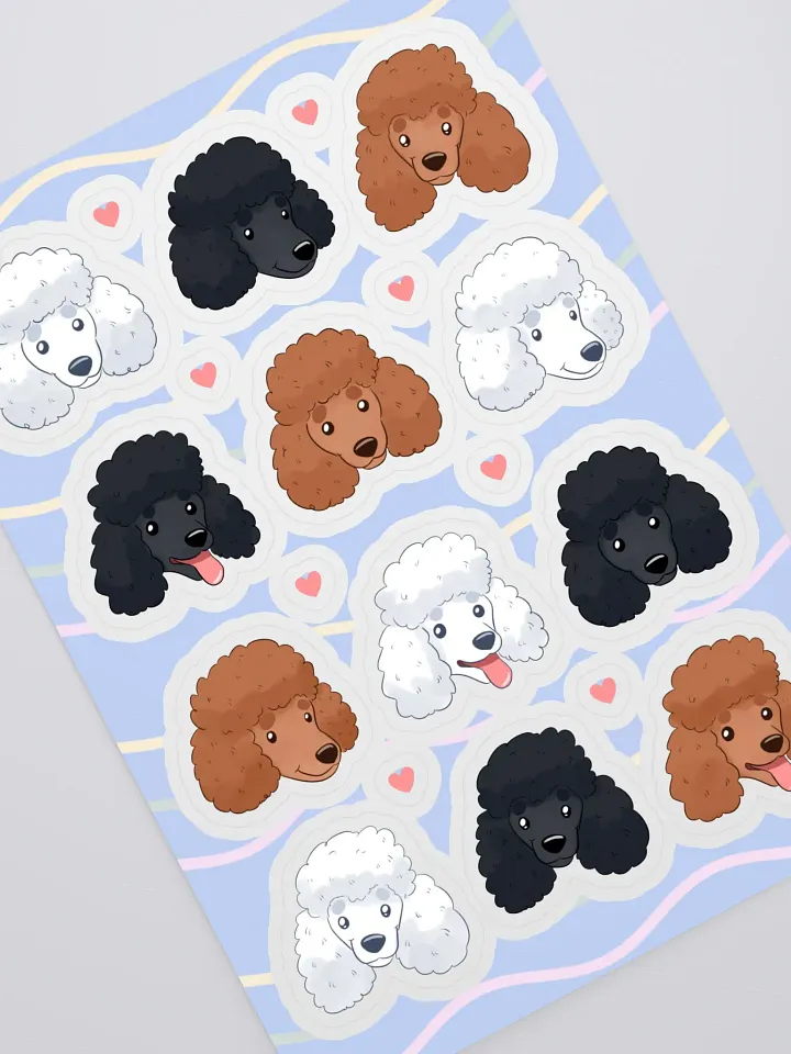 Cute Poodle Sticker Extravaganza! product image (2)