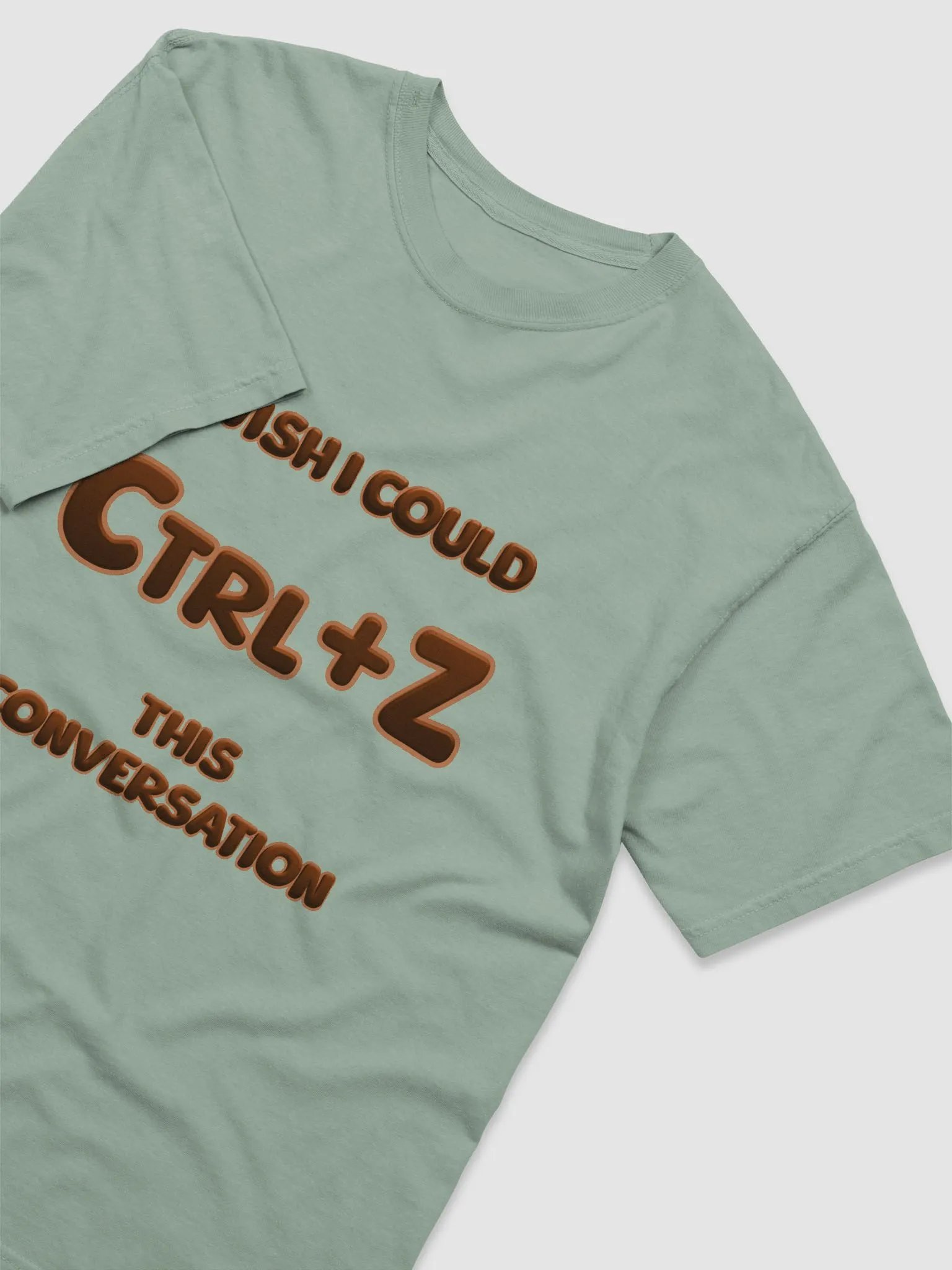 【Ctrl+Z】Orange Text Garment-Dyed Heavyweight T-Shirt product image (2)
