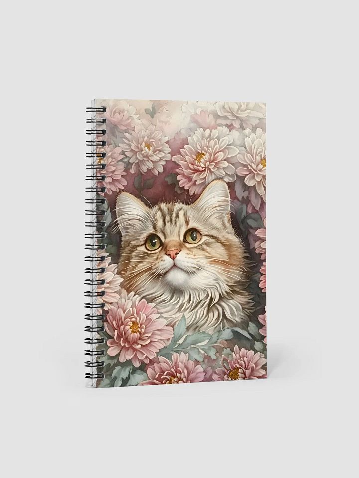 Chrysanthemum Cat Spiral Notebook product image (1)