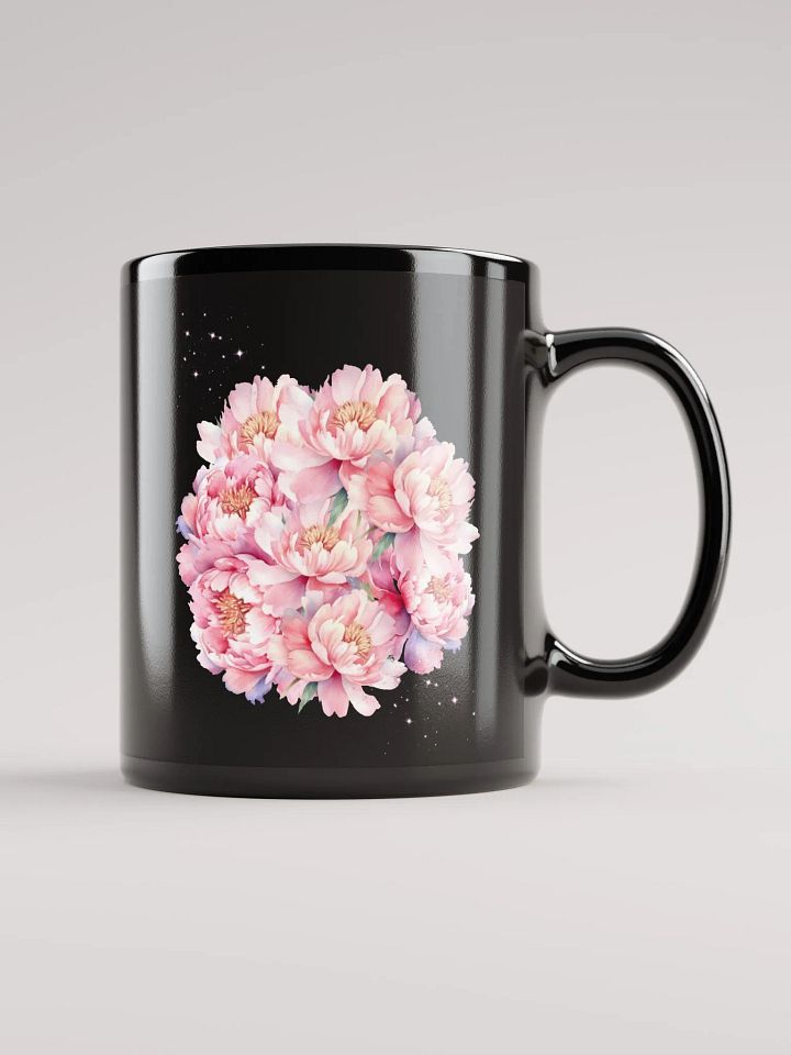 Peony Paradise Black Mug product image (2)