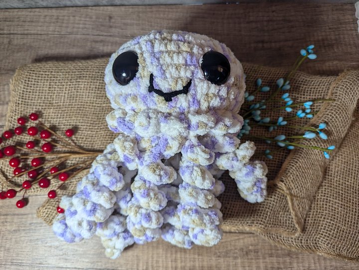 Large Jellyfish - White/Purple/Brown product image (1)