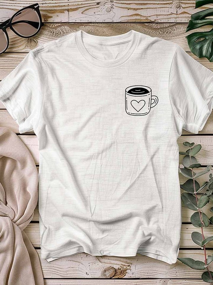 Herz in einer Tasse T-Shirt – Minimalistisches Kaffee-Design product image (1)