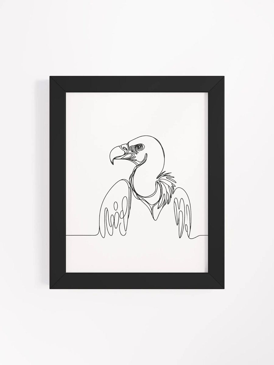 Vulture Line Art Drawing Framed Poster product image (114)