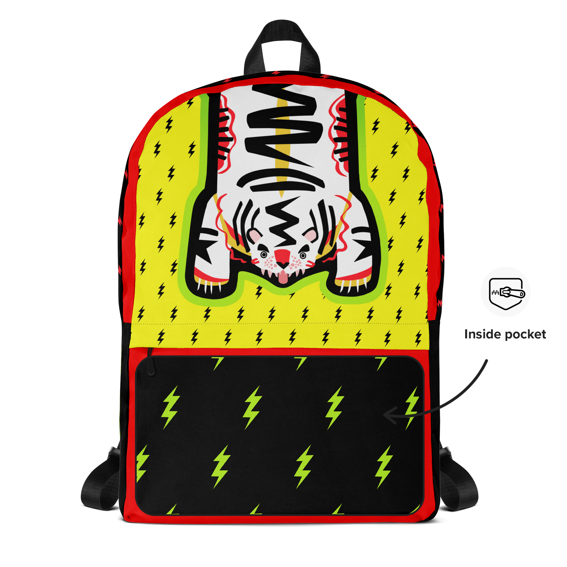 Yellow and Black Tiger Backpack product image (2)