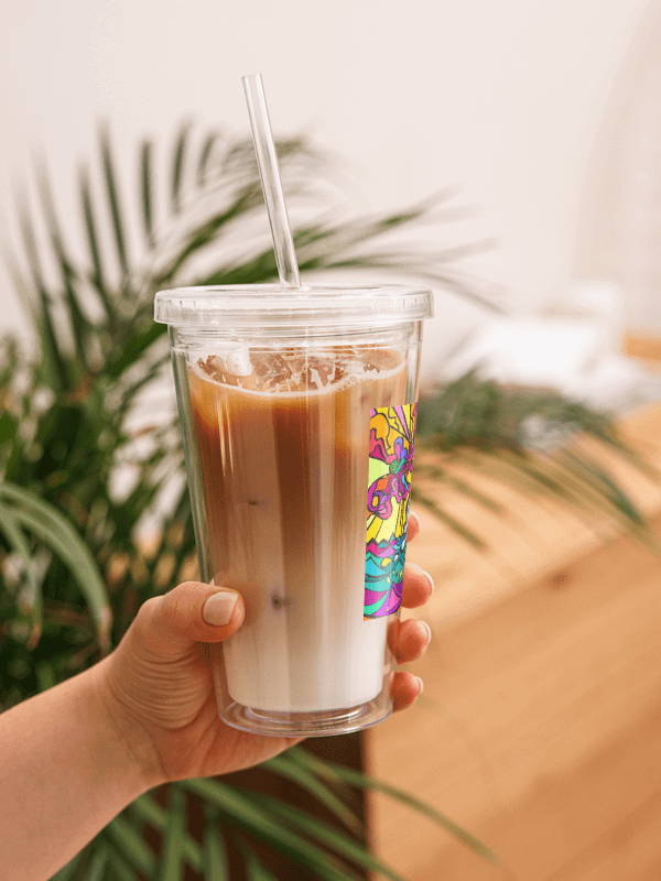 Vibrant Flow Double Wall Tumbler - Wave at Sunset product image (8)