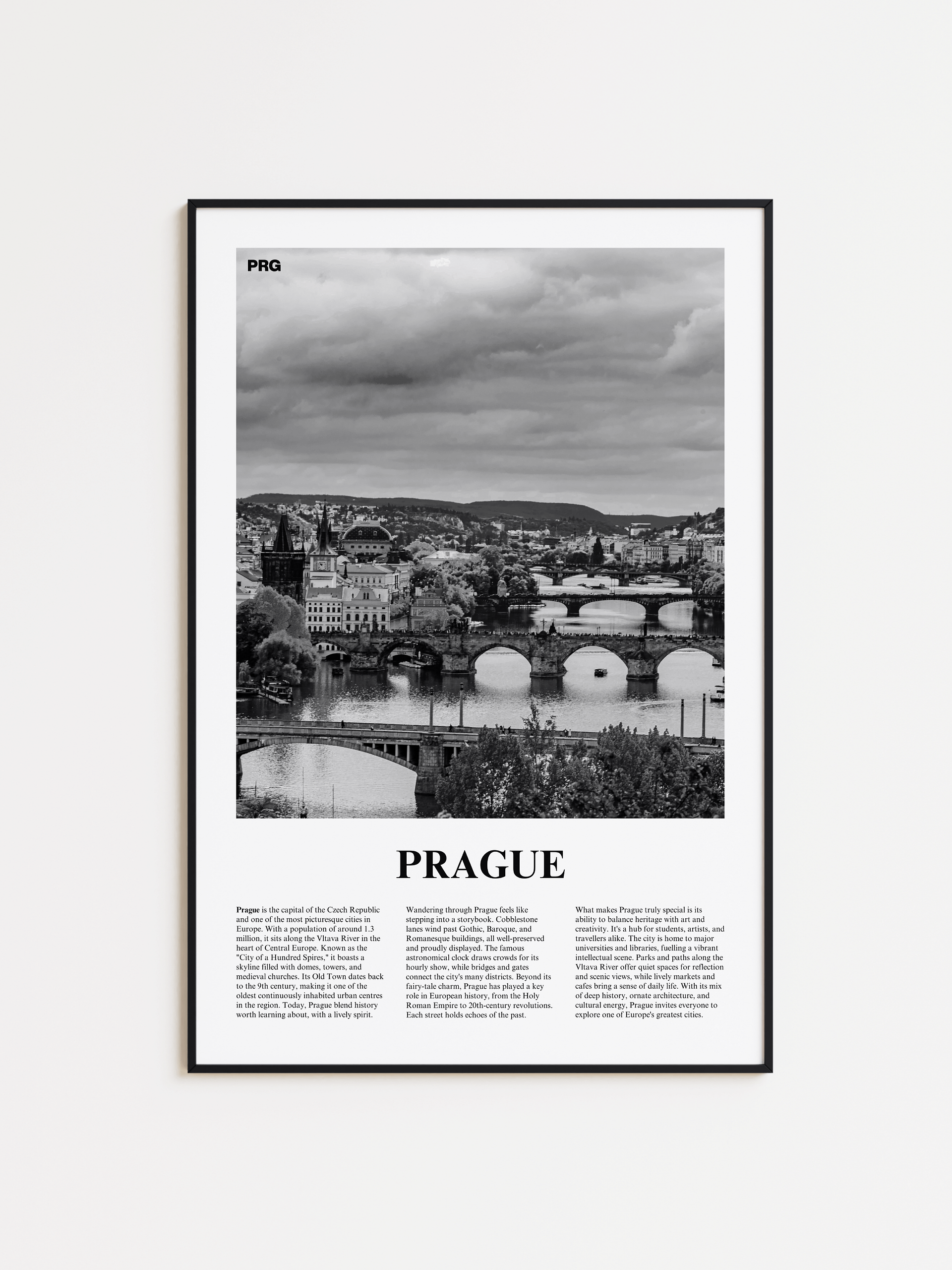 Prague 04 Newspaper Poster | Framed product image (1)