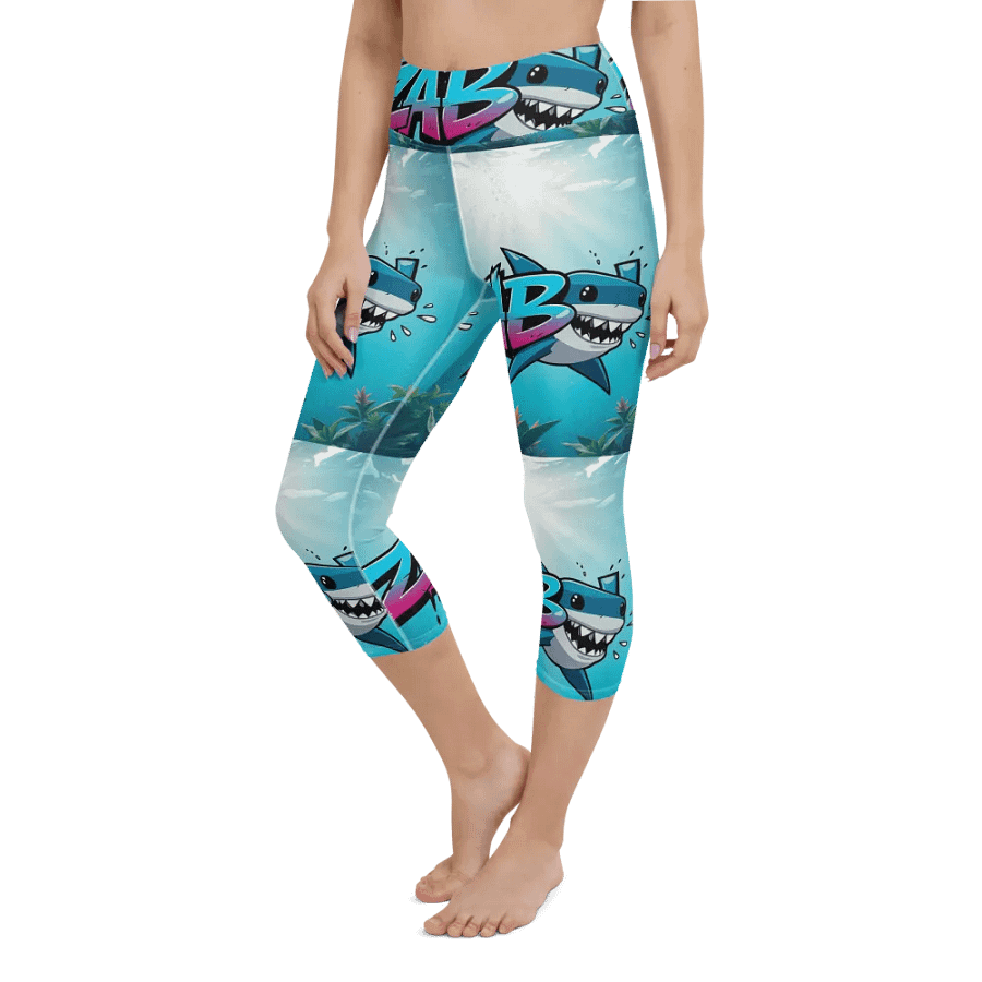 Smiling Shark 90s Yoga Capri Leggings product image (7)