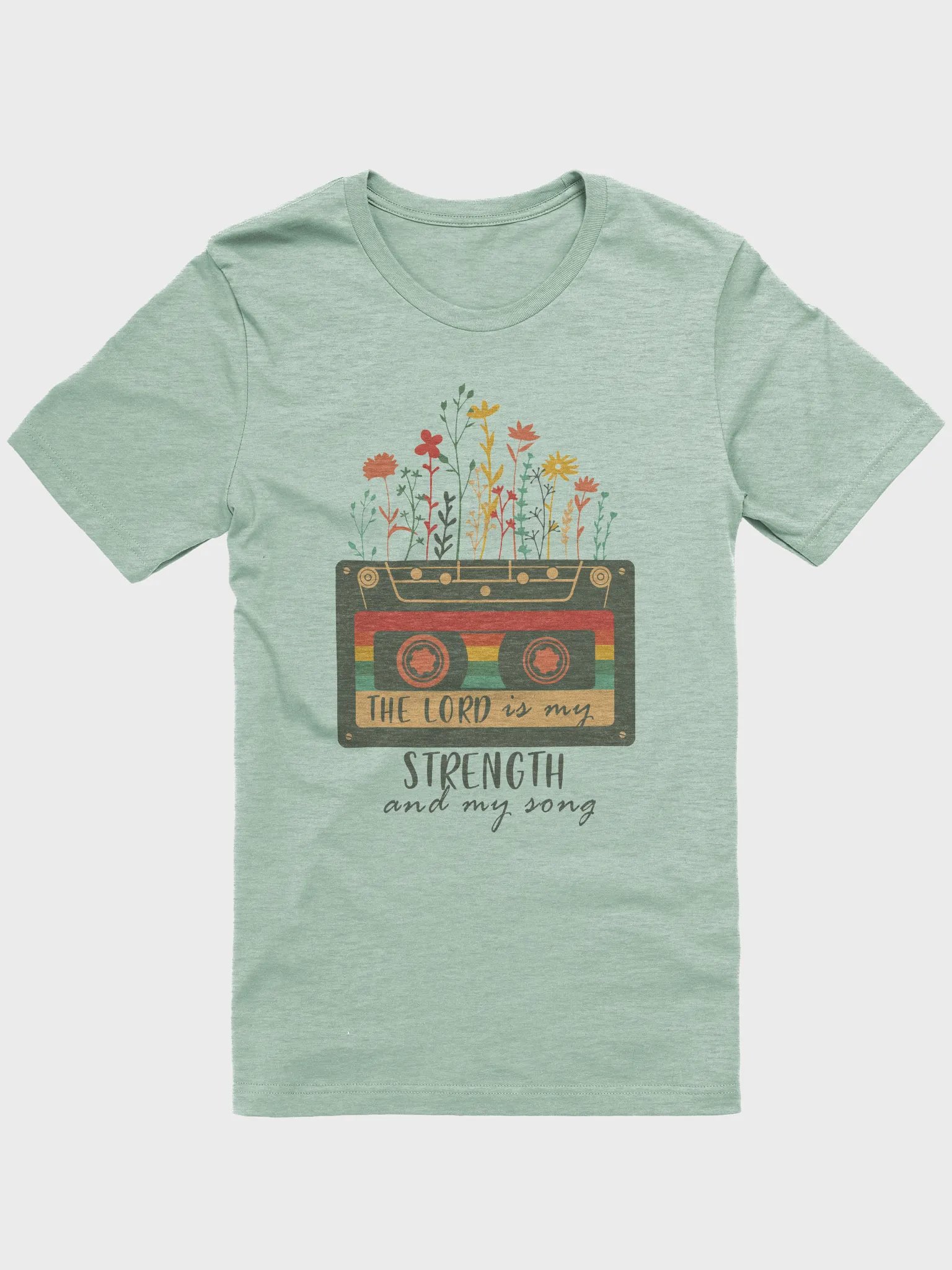 The Lord is my Strength and My Song Cassette Tee product image (11)