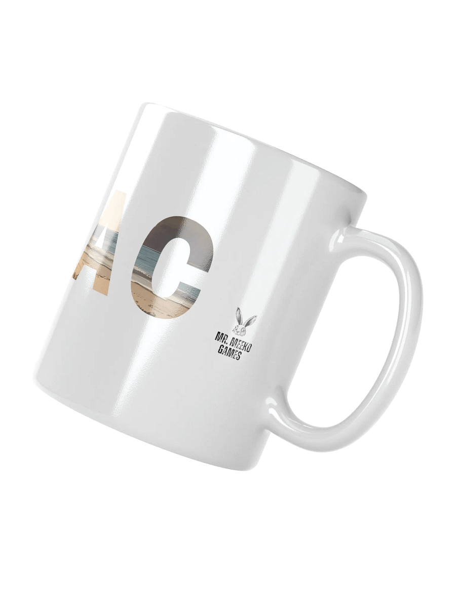 Beach Bottle MANIAC White Glossy Mug With Manic Bunny Logo product image (4)