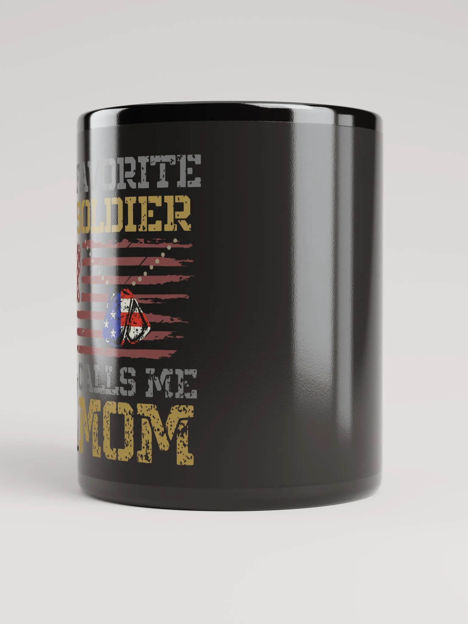 My Favorite Soldier Calls Me Mom - Black Mug product image (3)
