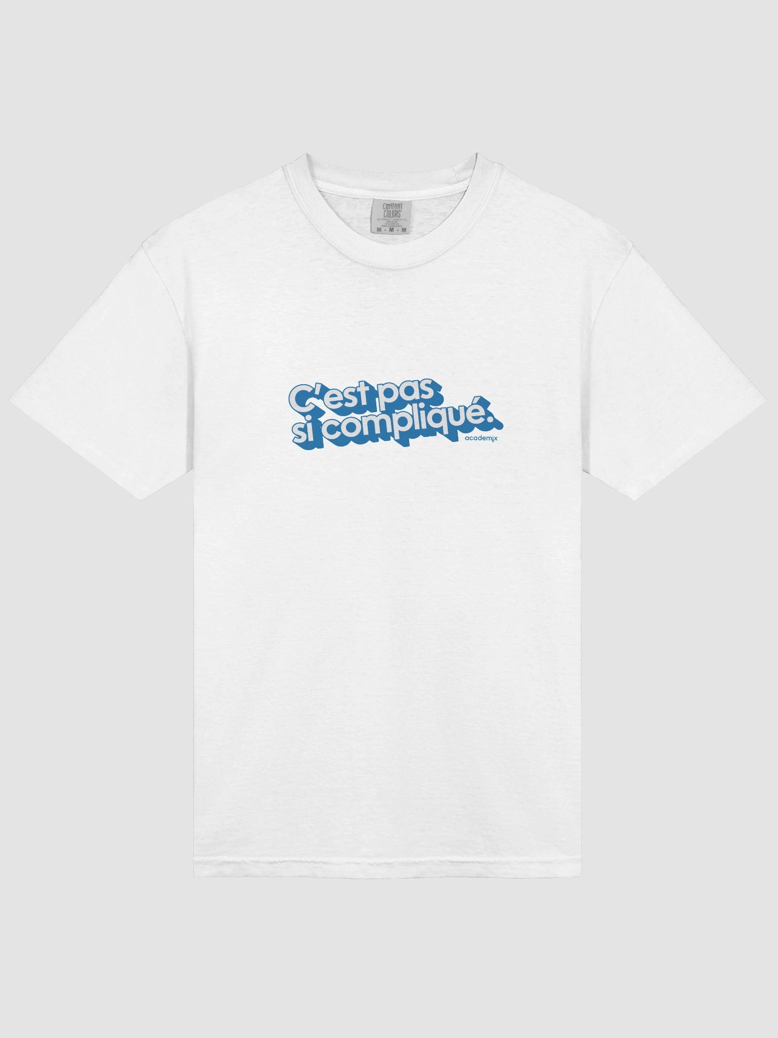 T-shirt C'est pas si compliqué. (grand logo bleu) product image (1)