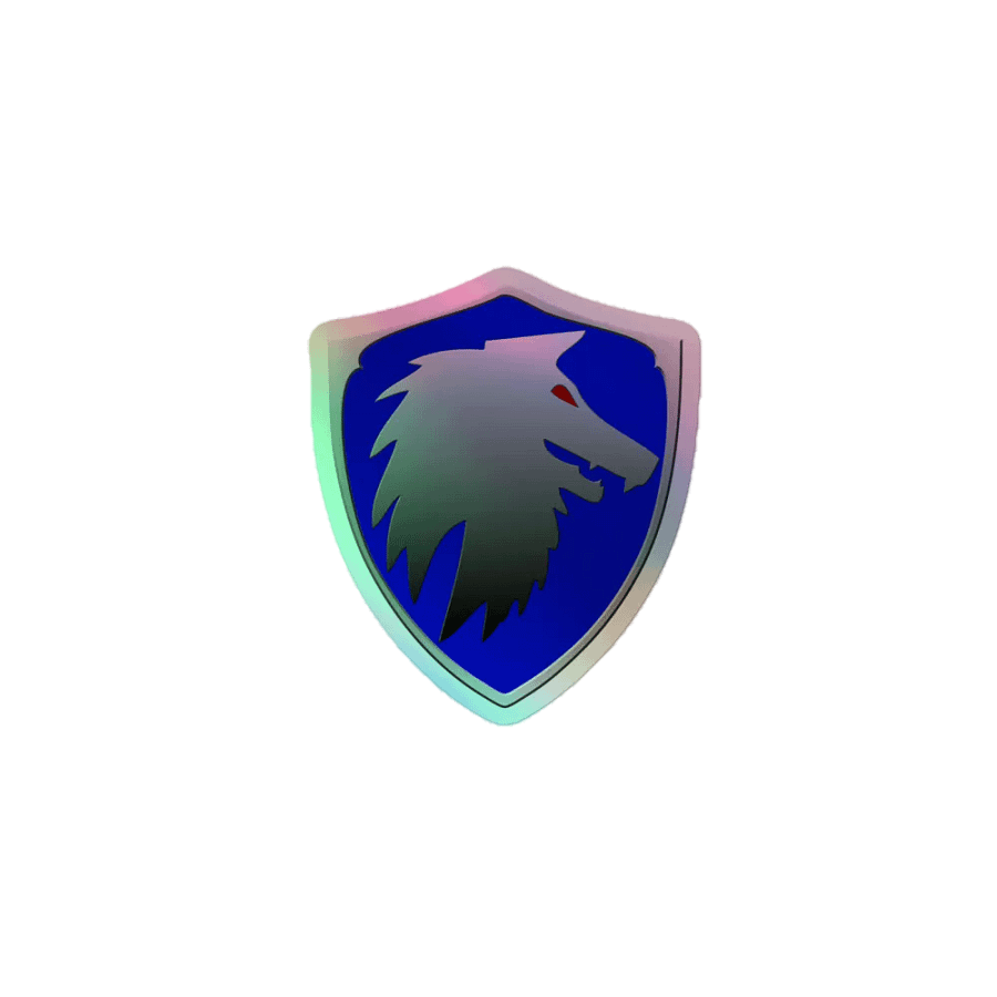 Bold Wolf Shield Sticker product image (1)