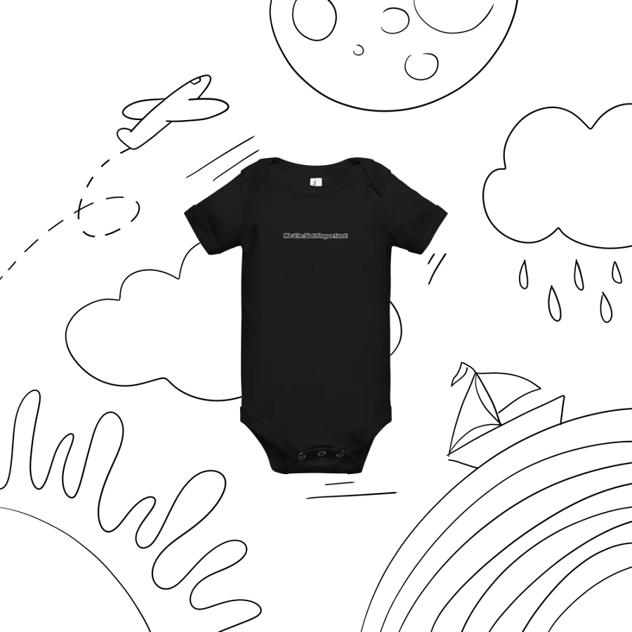 Baby Short Sleeve One Piece - Embroidered - Mr I'm Not Important product image (7)