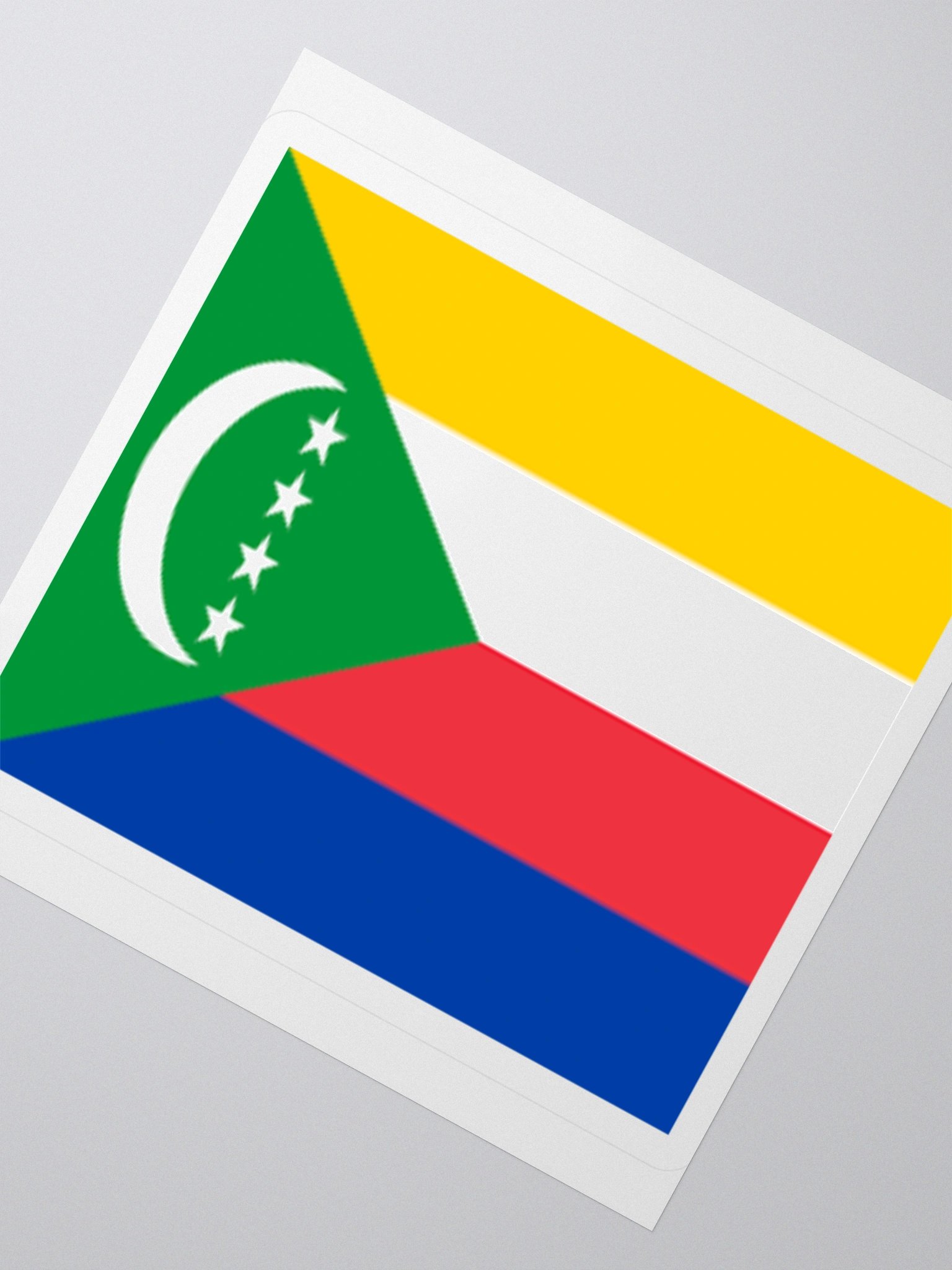 Comoros Flag Sticker | Crescent Stars Design | Durable Vinyl | 3 Sizes product image (4)