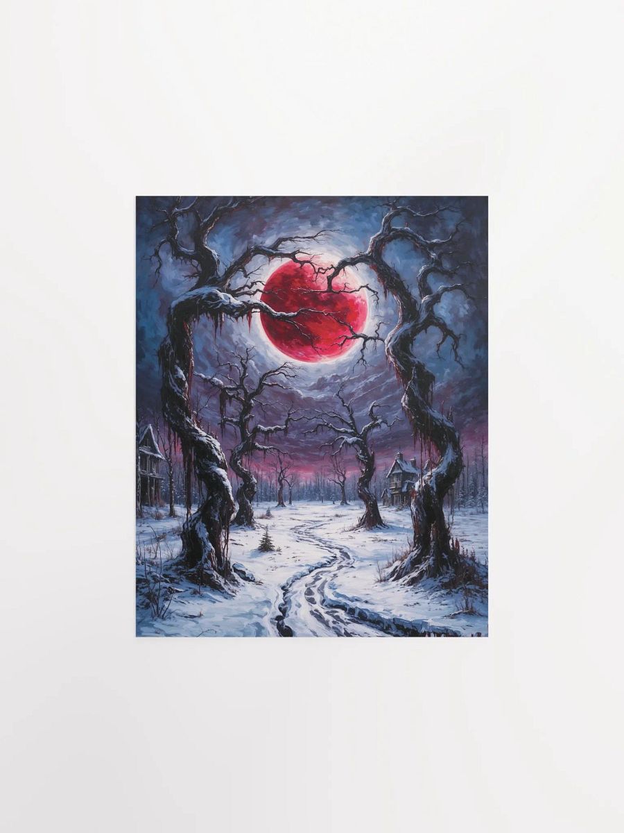 Crimson Moonlit Winter Poster product image (5)