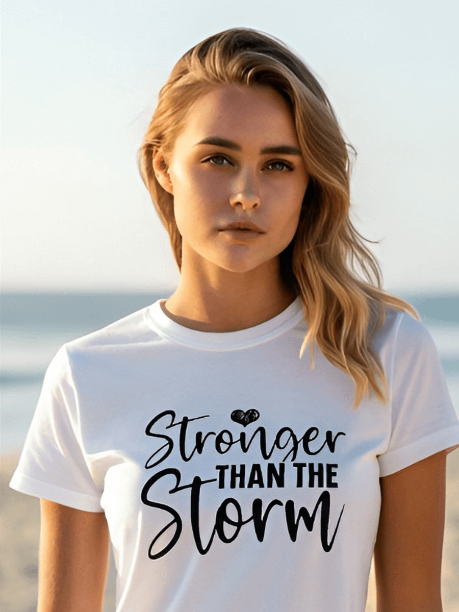 Stronger Than The Storm - Women's White T-Shirt product image (1)