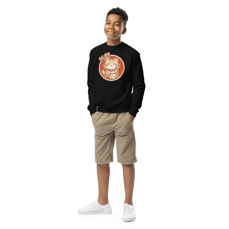 Toti Lucky Cat Youth Sweatshirt product image (1)