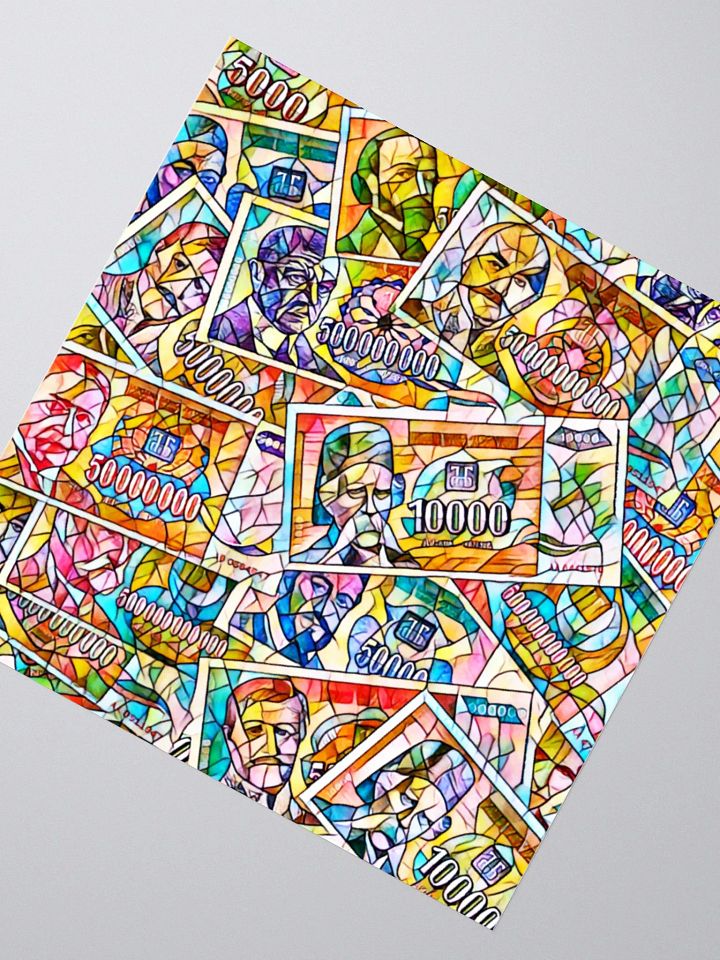 Jugoslovenski inflatorni dinar 1993 (Kolaž/mozaik) Kiss Cut Stickers product image (2)