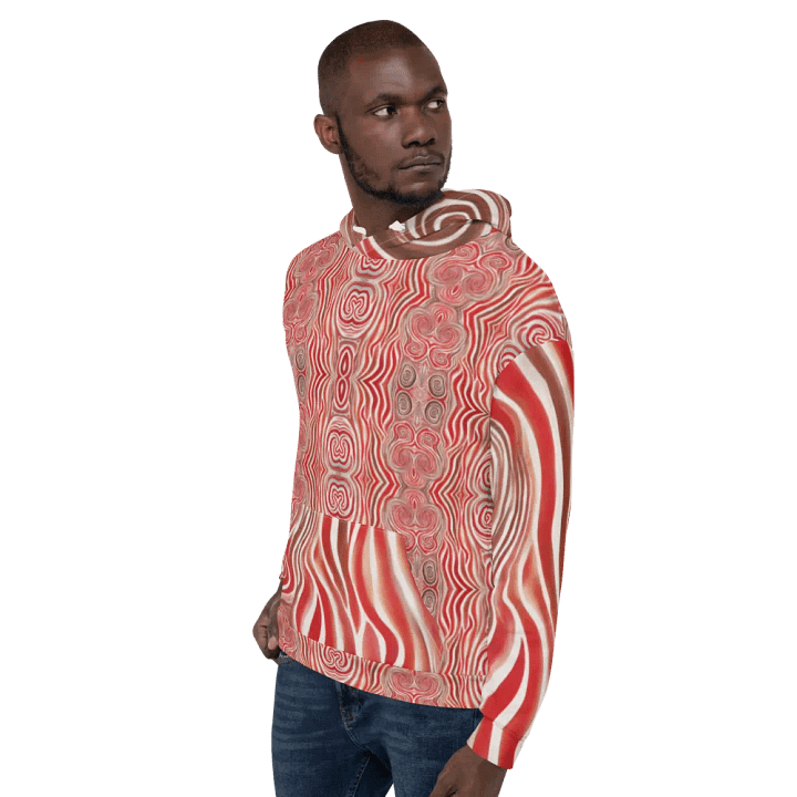 Funky Red Liquid Tie-Dye Explosion Hoodie product image (2)