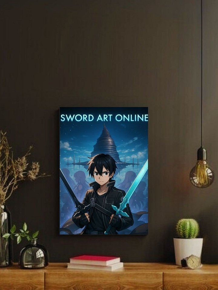 Sword Art Online – Kirito Twin Blades Resolve – 8x10 Metal Print product image (2)