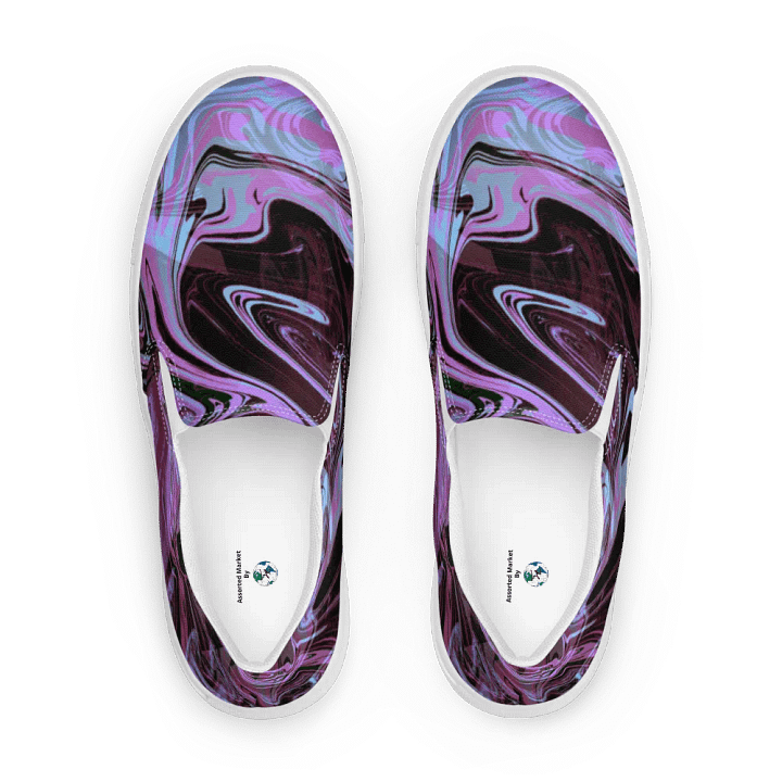 Marbled Dreams Swirl Pattern Womens Slip-On Canvas Shoes product image (1)