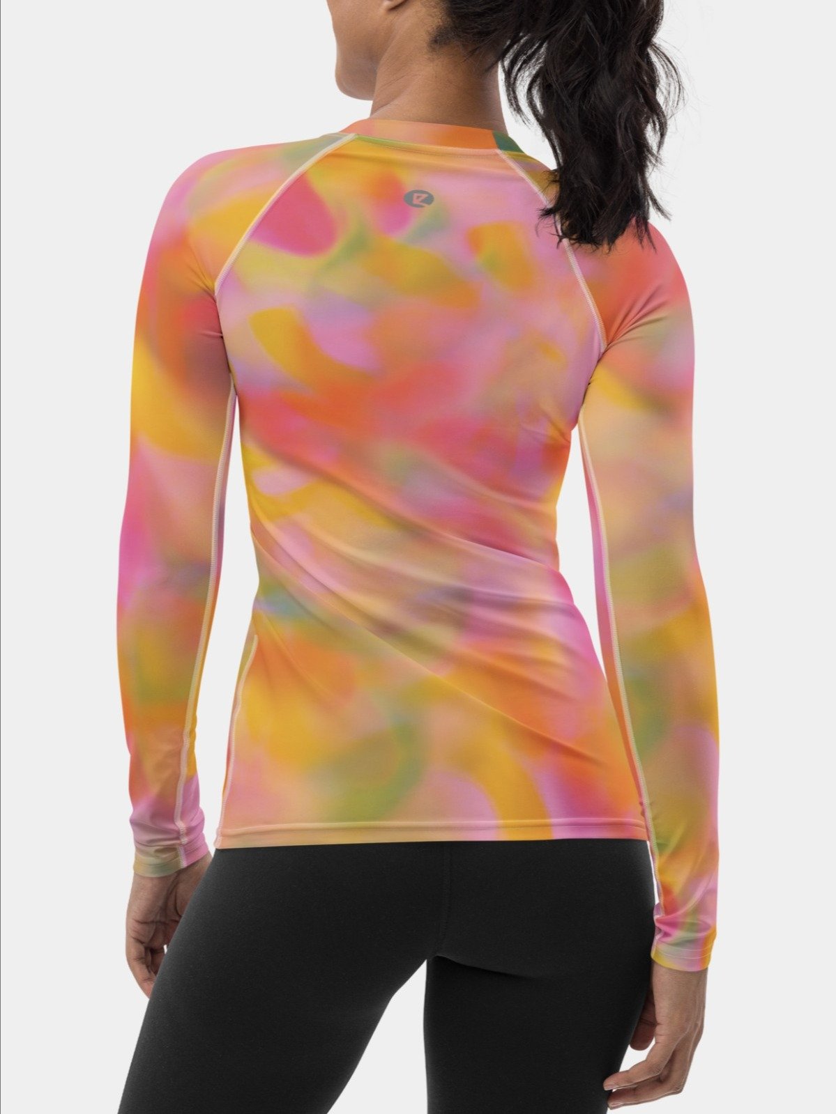 Rash Guard "Sweet Pastel Tie Dye in Orange Light Pink" product image (4)