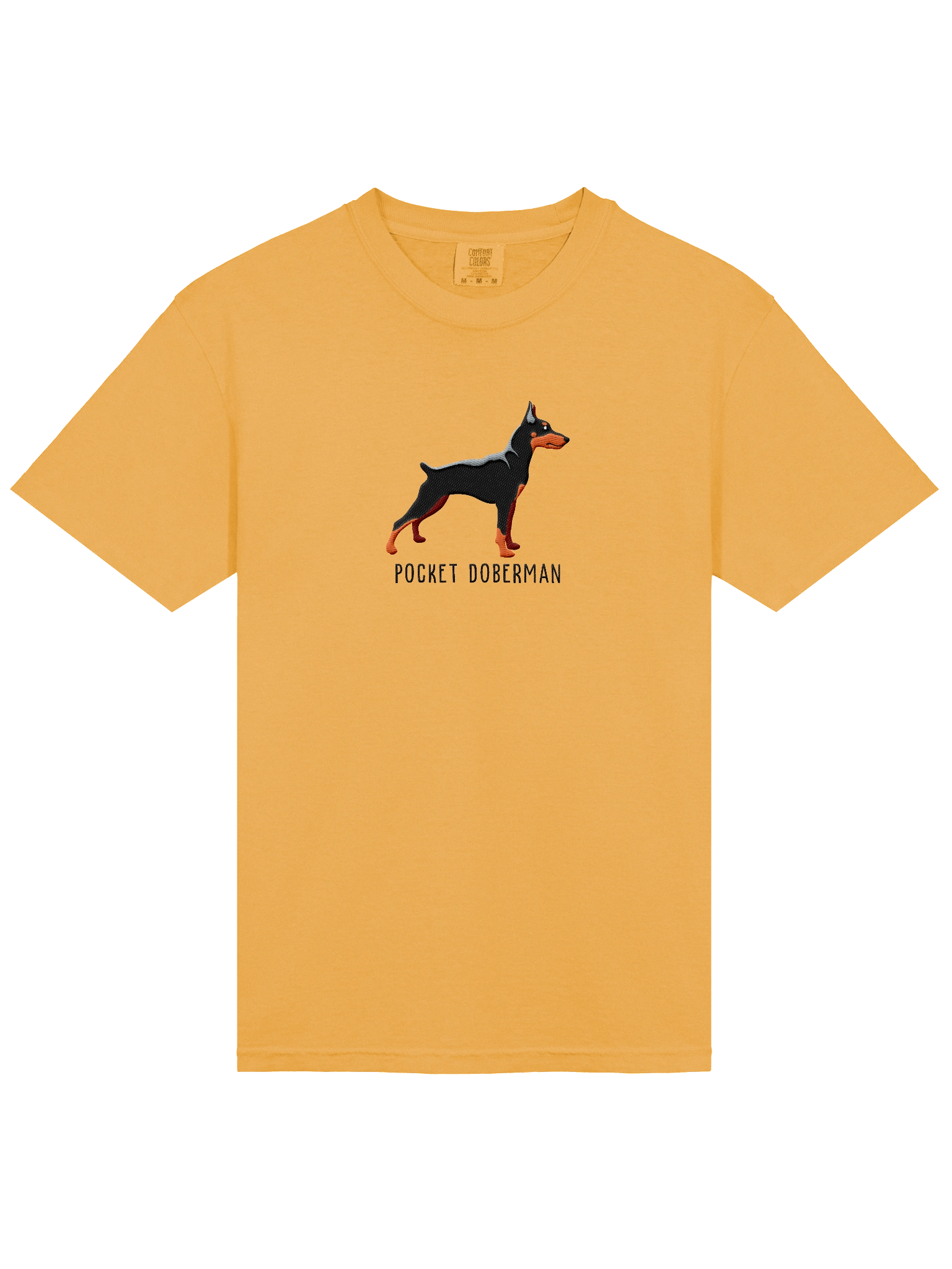 Pocket Doberman T-Shirt(Embroidered) of a Miniature Pinscher(Black & Tan) product image (23)