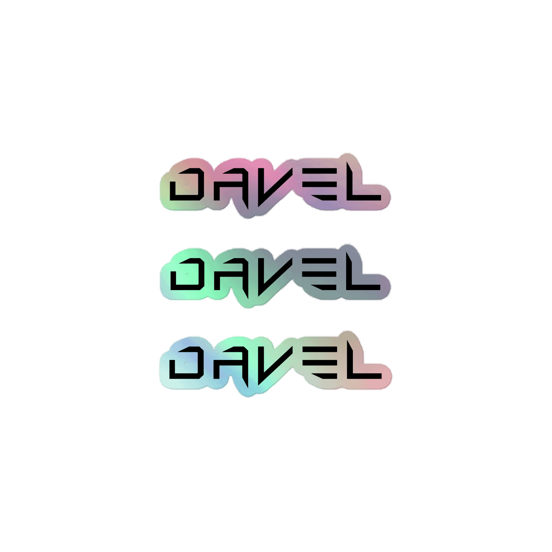 3X DAVEL LOGO Holographic Sticker Set product image (3)