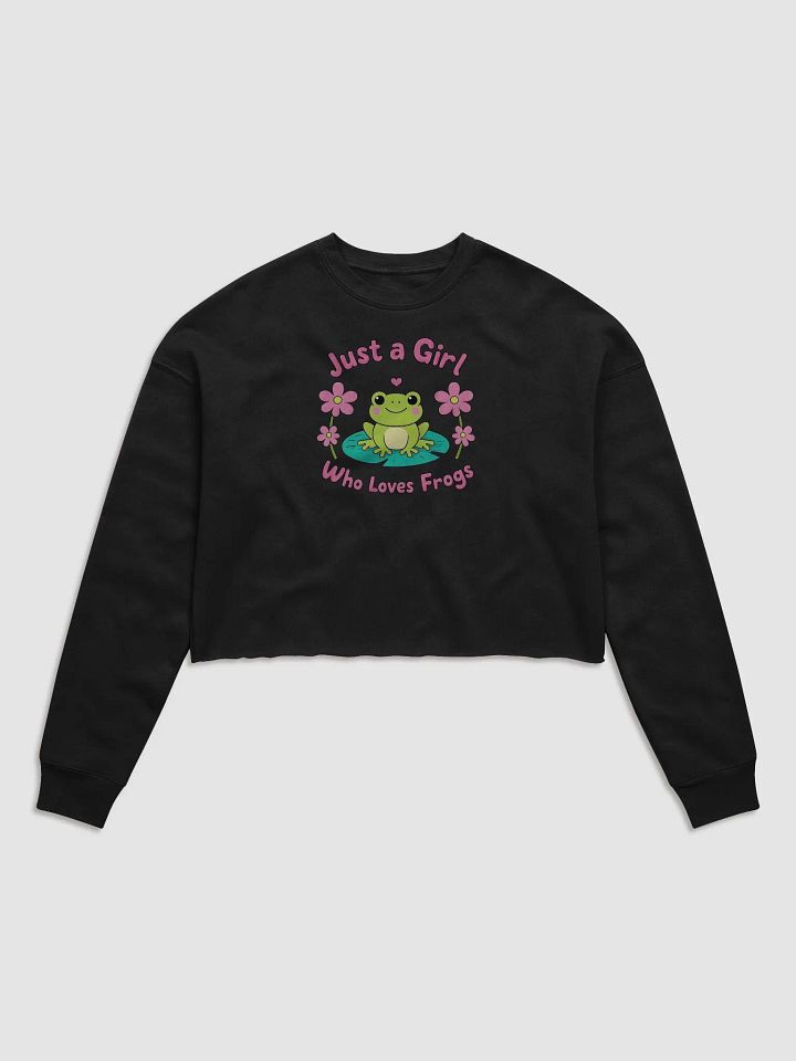 Frog Love Fleece Crop Sweatshirt Bella+Canvas (Women's) product image (1)